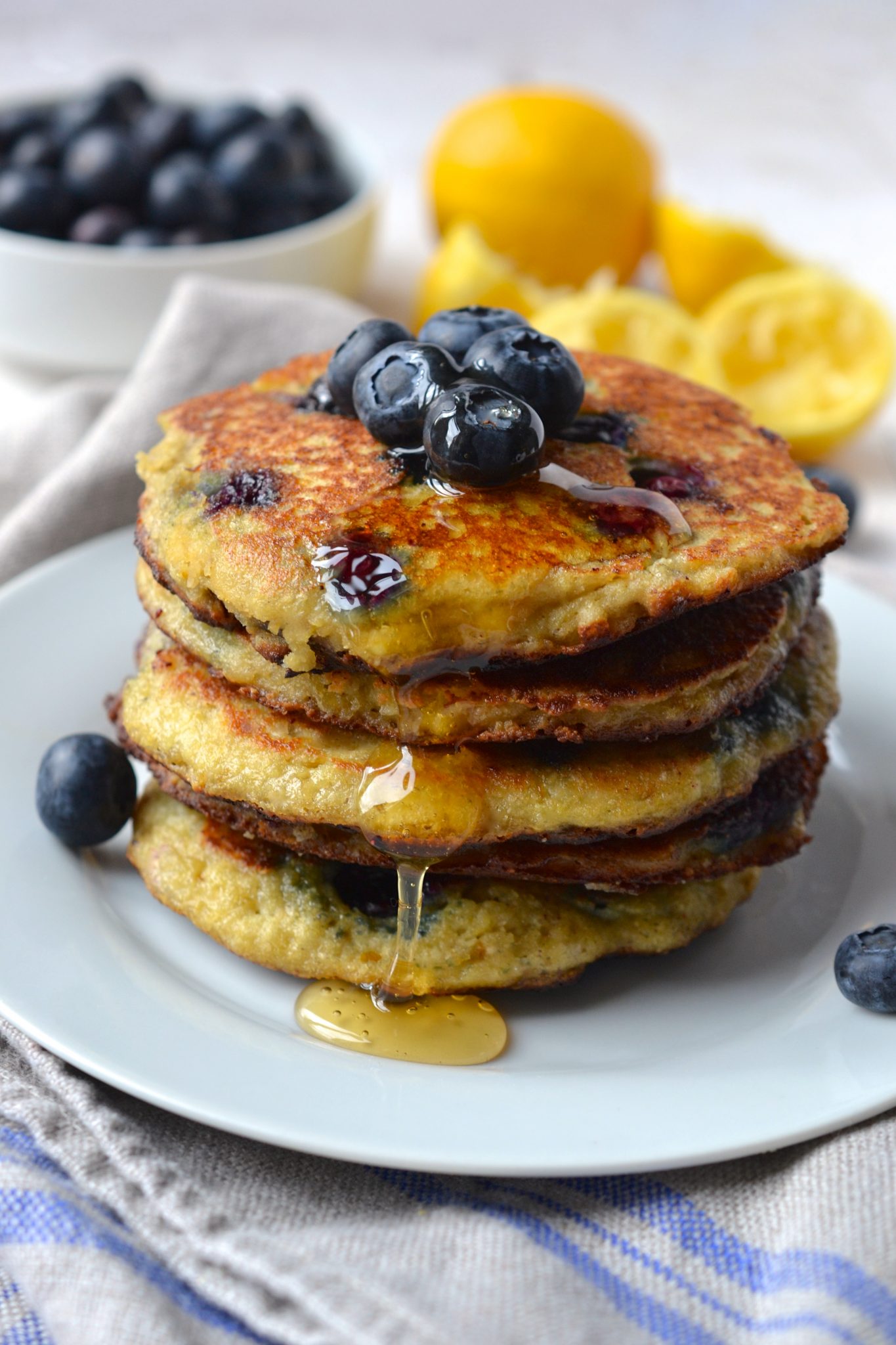 Lemon Blueberry Pancakes | Every Last Bite