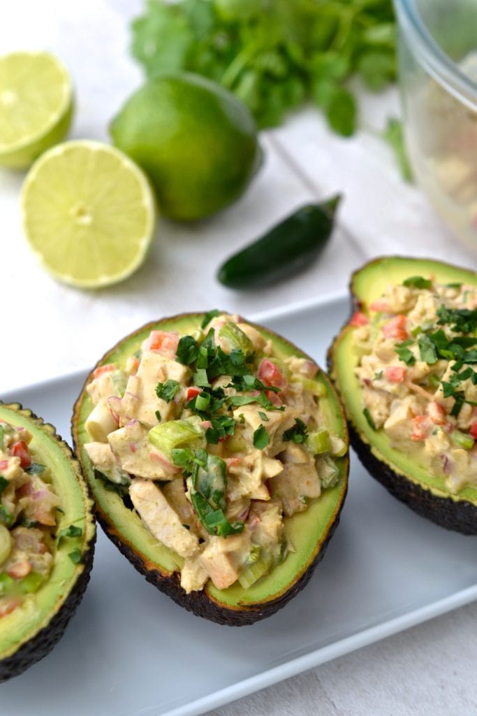 Mexican Chicken Salad Stuffed Avocados Every Last Bite