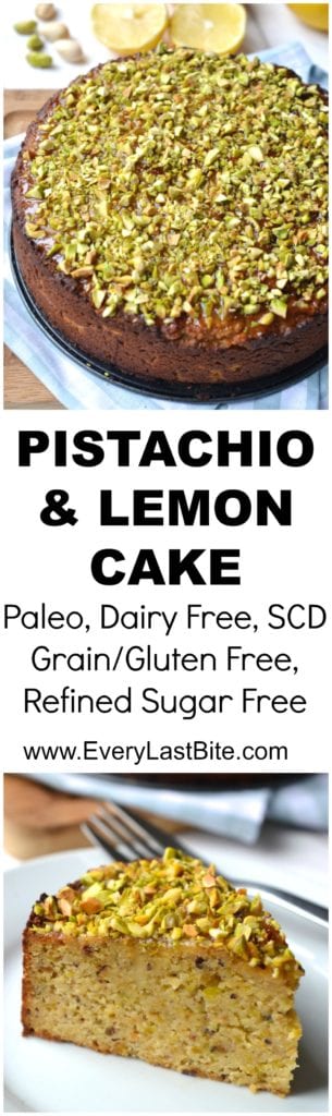 Pistachio Lemon Cake Paleo Grain Gluten Free