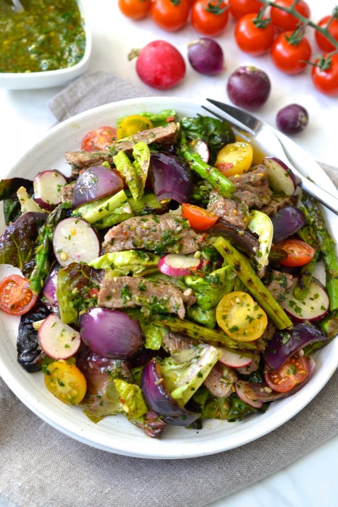 Chimichurri Steak Salad (Whole30 - Keto - Paleo) | Every Last Bite