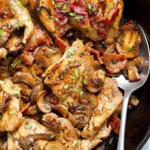 Garlic Mushroom & Bacon Chicken Thighs (Whole30) | Every ...