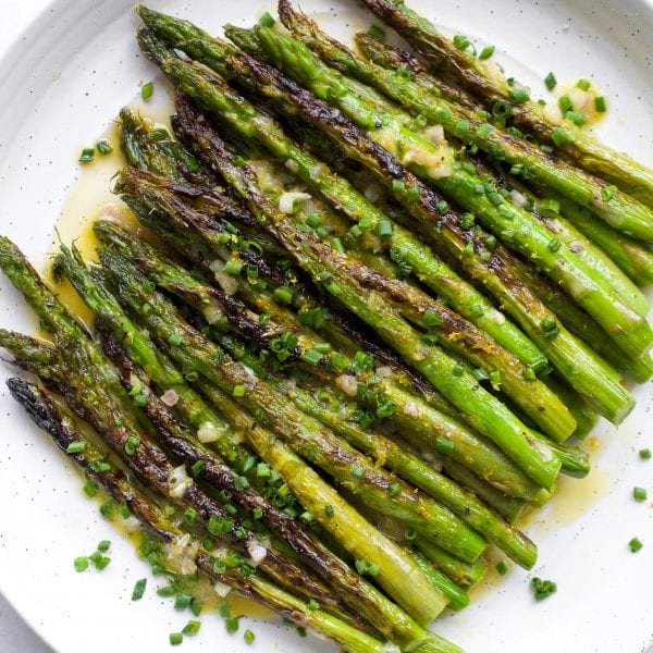 Charred Asparagus (Vegan - Keto - Whole30) | Every Last Bite