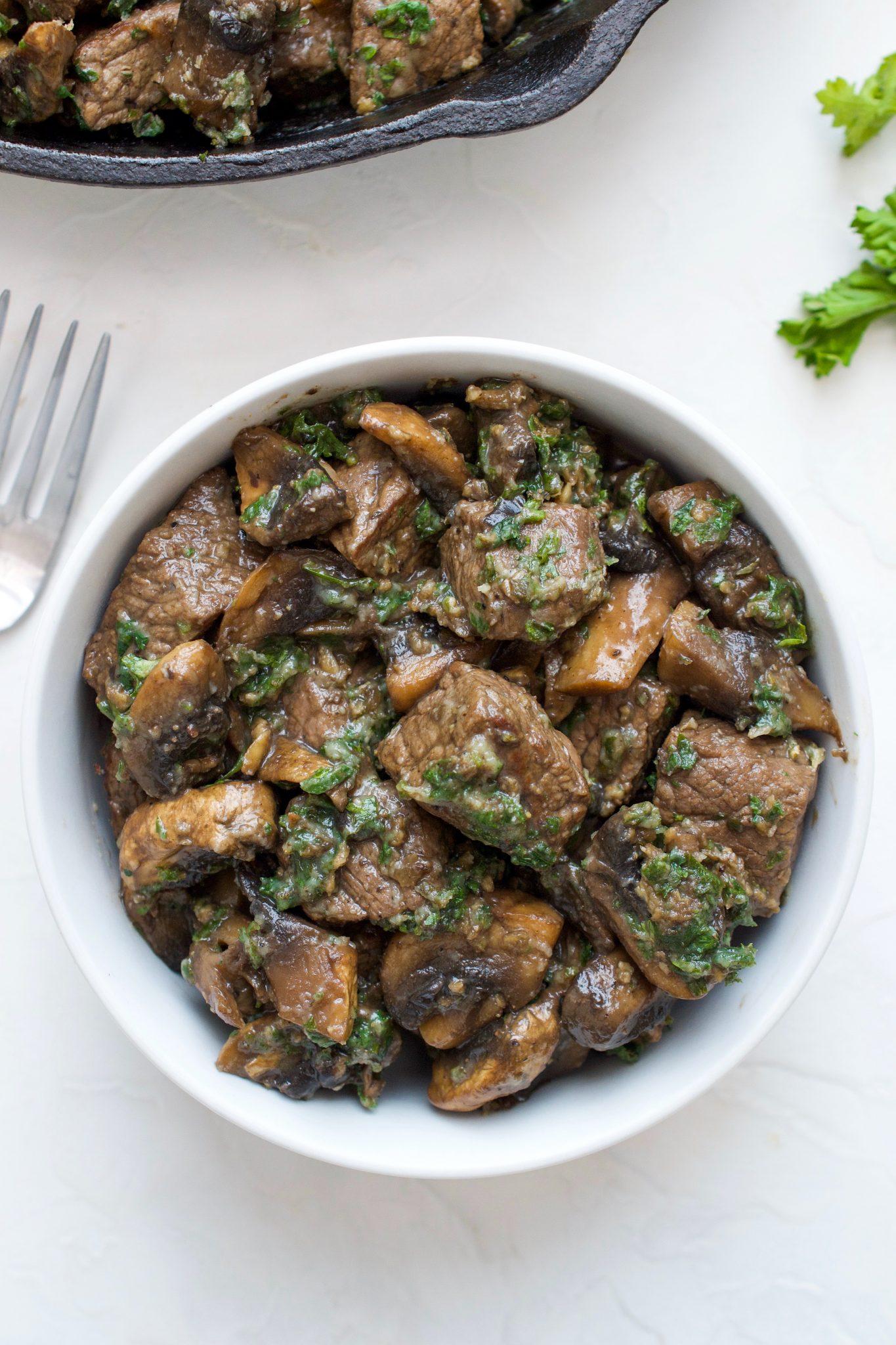 Steak Mushroom Onion Skillet - Flipped-Out Food